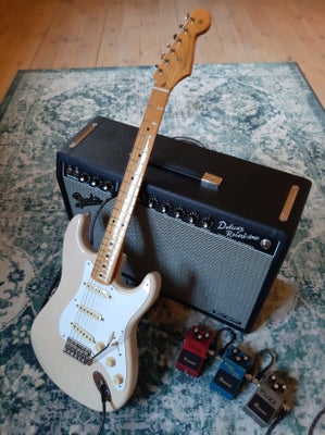 Elguitar, Fender (Mex.) Vintera 50's Stratocaster, Blond med aske krop. Fra 2019, som var det sidste