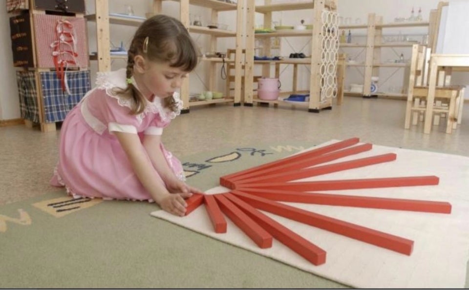 Skole/undervisning, Montessori red long rods, Montessori