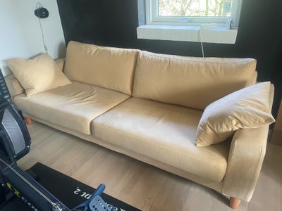 Sofa, alcantara, 3 pers. , Saxo møbler (Brdr Friis Møbler), Meget lækker og velholdt sofa i gyldent 