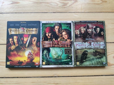 Pirates of the Caribbean - Trilogy, DVD, eventyr, Special 2-disc Edition versioner af den oprindelig