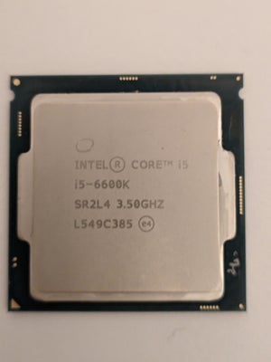 CPU, Intel, 6600K, 3.50GHZ, Perfekt, Fungerer som den skal. Sælges fordi jeg har købt en ny CPU.