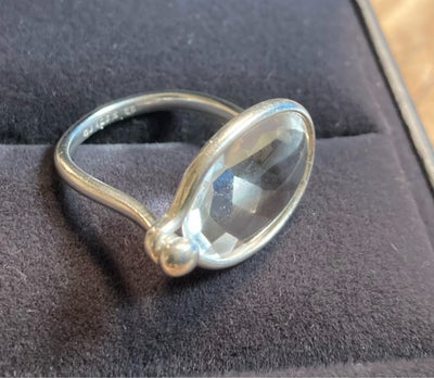 Ring, sølv, Georg Jensen Savannah, Brugt men meget fin stand str 55 nypudset sten måler 1,5x2 cm søl