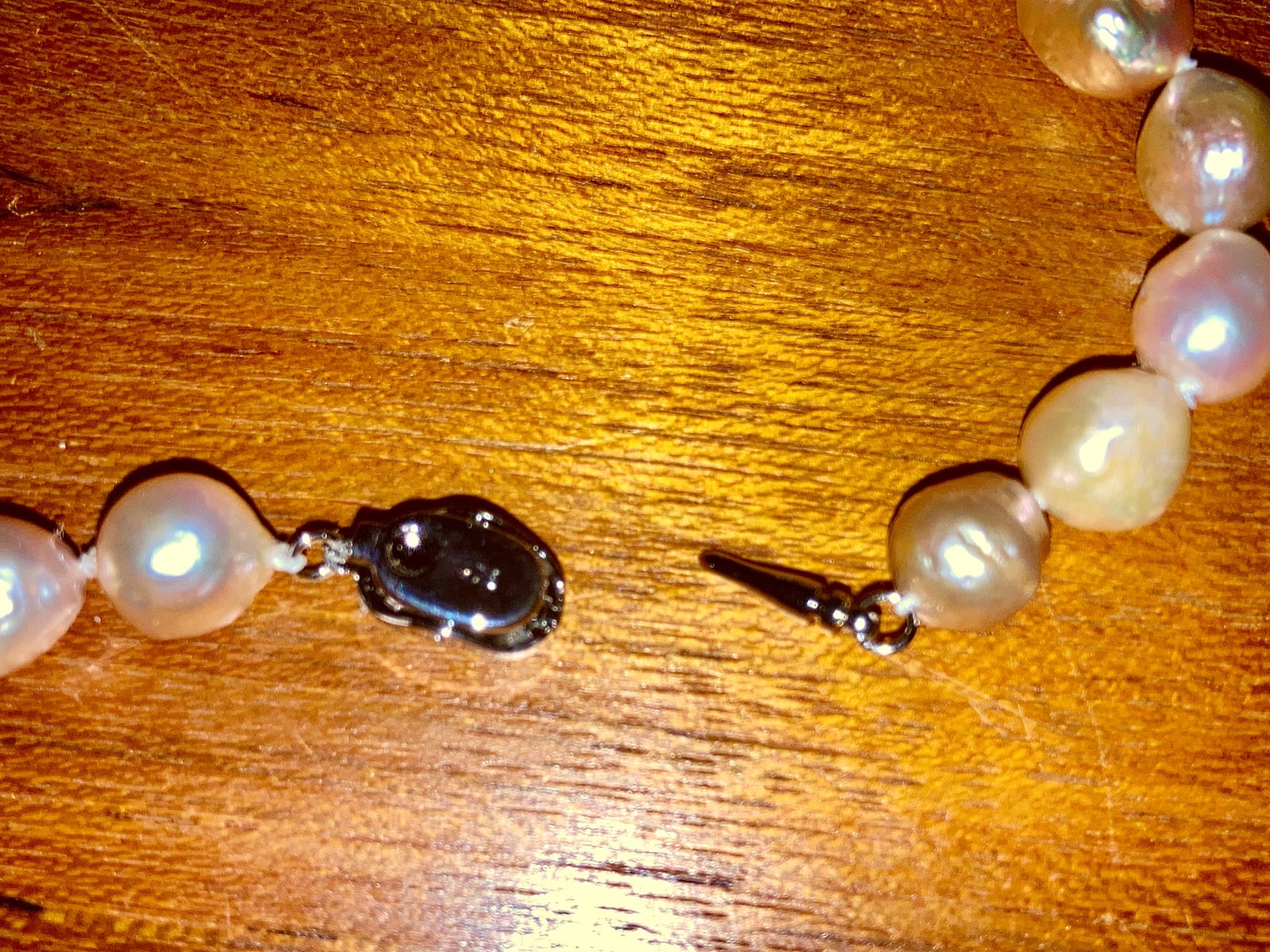Halskæde, perler, Barokke Edison perler Rosa. Nuancer