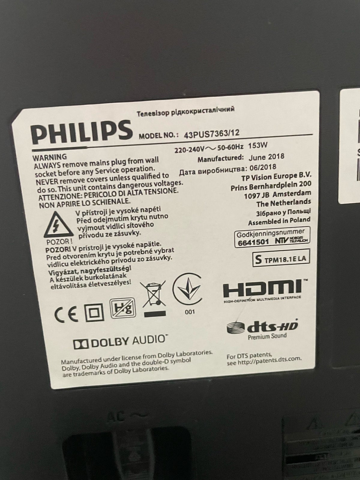 Smart TV, Philips, Perfekt