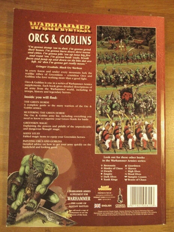 Warhammer: Orcs & Goblins, Rick Priestley & Jake Thornton,