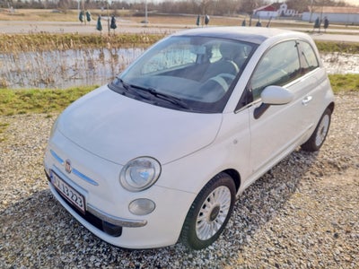 Fiat 500, Benzin, 2011, km 157000, hvid, aircondition, ABS, 3-dørs, startspærre, 15" alufælge servos