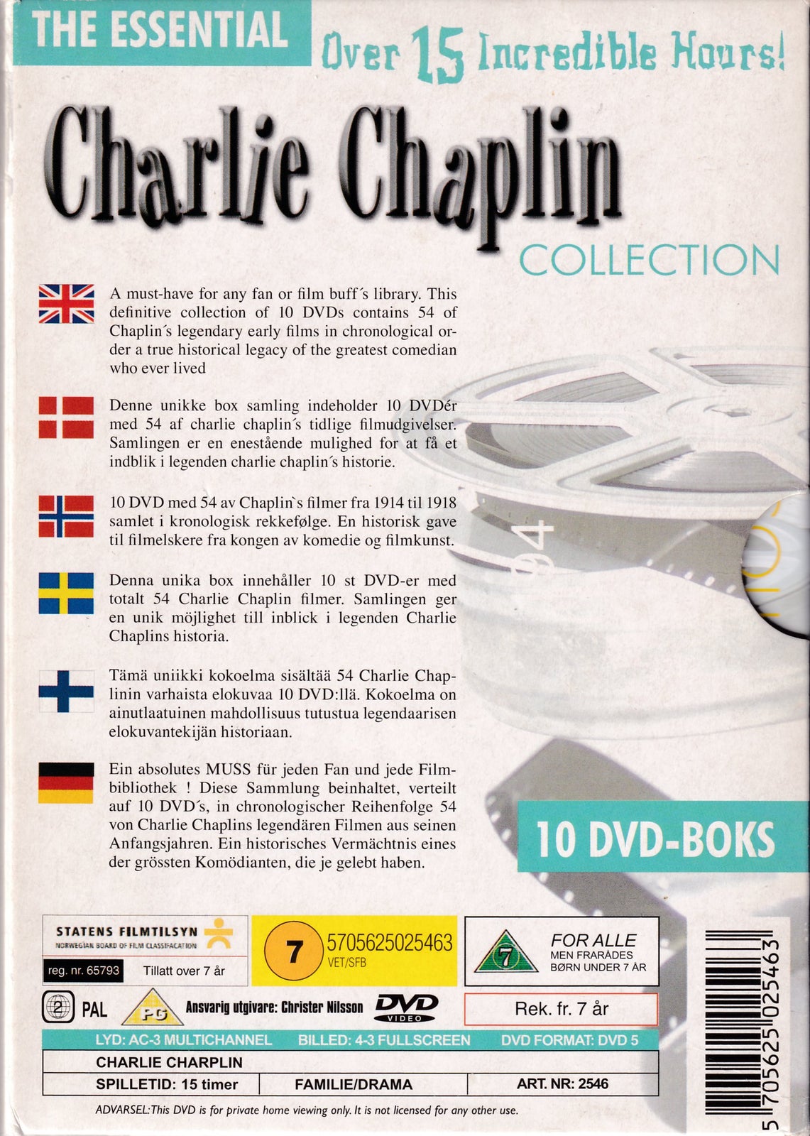 Charlie Chaplin Collection (10 DVD BOKS), instruktør