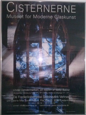 Udstillingsplakat, Cisternerne, motiv: Museet For Moderne Glaskunst, b: 57 h: 78, Udstillingsplakat 