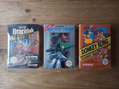 NES - Castlevania III / Gradius / Donkey Kong, NES, action, Sælger et par af mine NES 8bit spil:

Ca