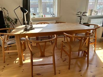 Spisebord, Eg, Ilva, b: 89 l: 180, Smuk egetræsspisebord med udtræk - ekstra plader i størrelse 50 c