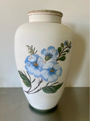 Keramik, Gulvvase, Knapstrup, Knapstrup keramik 
Stor gulvvase 
Hvid med blå blomster
Højde 40 cm

I