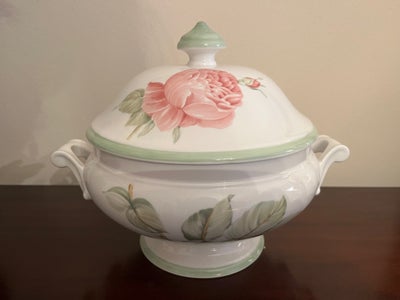 Porcelæn, Suppe terrin / Skål med låg, Villeroy & Boch, Skål med låg / Suppeterrin, Smuk ubrugt fra 