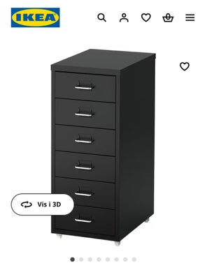 Andet produkt, Ikea skuffeelement 

https://www.ikea.com/dk/da/p/helmer-skuffeelement-med-hjul-sort-