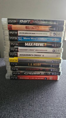12 PS3 spil sælges, PS3, 12 stk. PS3-spil sælges samlet for 400,- kr. 
Se billeder for alle titlerne