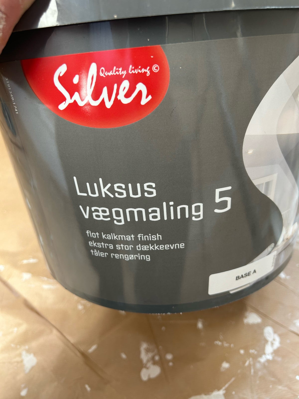 Vægmaling, Silver, 9 l liter