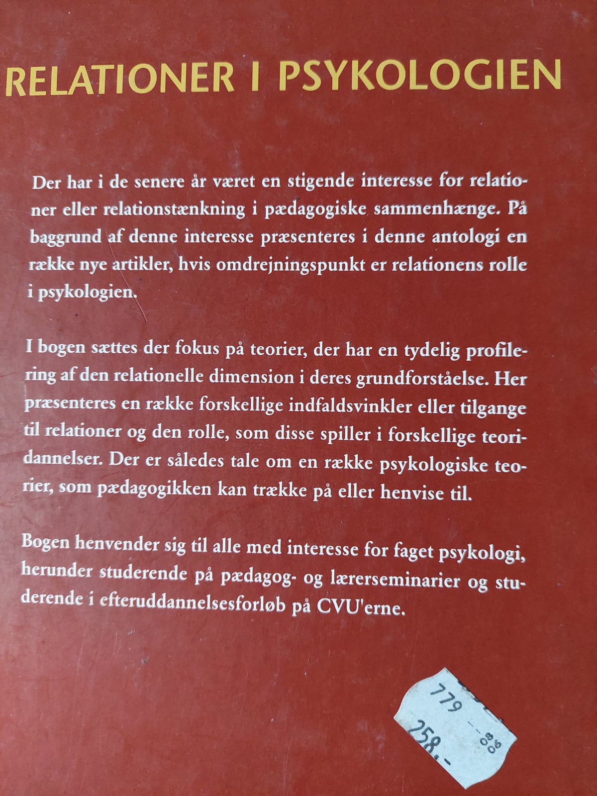 Relationer i Psykologien , Tom Ritchie, år 2005