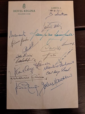 Autografer, Juventus 1953, Flotte autograf fra Juventus holdet der spillede i Danmark i 1953. Bla. J