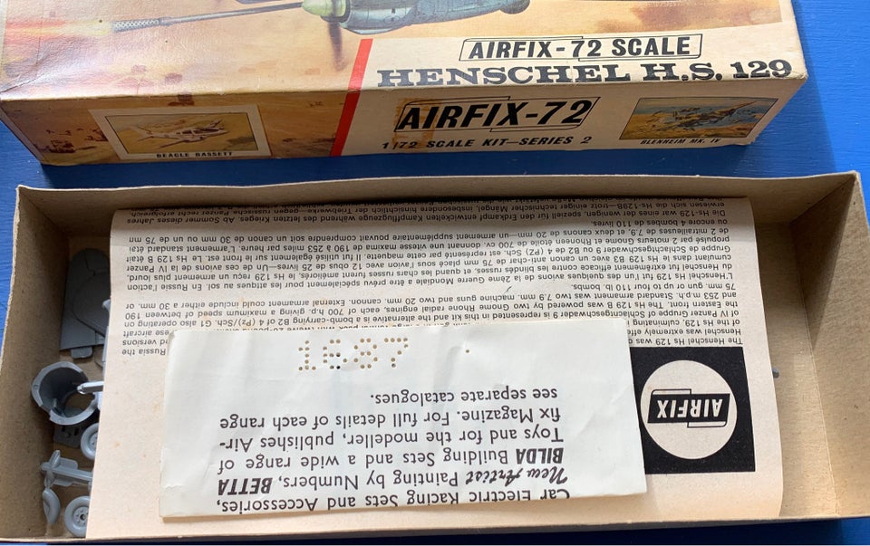 Byggesæt, Airfix Henschel HS 129, skala 1/72