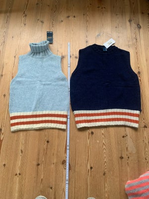 Sweater, MBC, str. 38, Lyse blå, mørke blå, 100 % uld, Ubrugt, Helt nye sweatre, uden ærmer, i 100 %