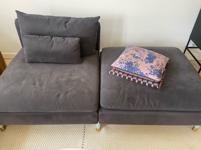 Sofa, andet materiale, anden størrelse , Ikea, Oprindelig en 3 personers sofa ???med puf som er skil