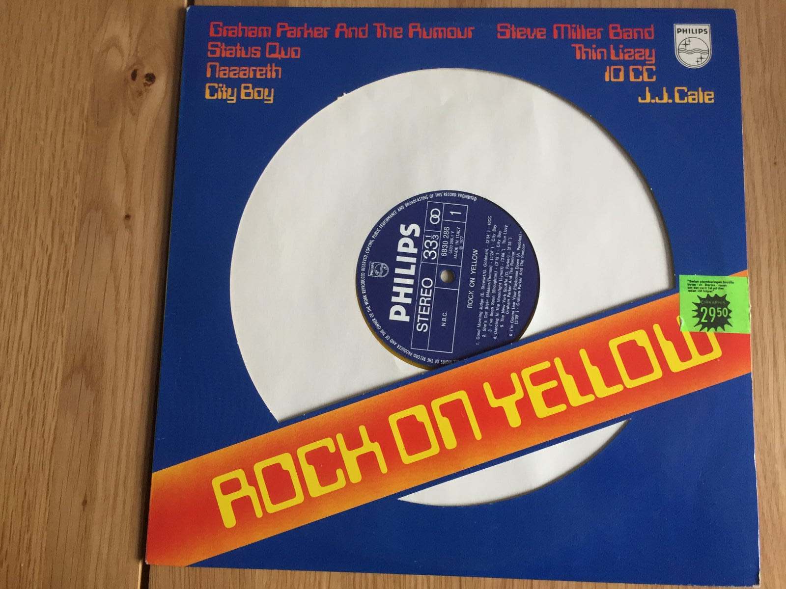 LP, Thin Lizzy/Nazareth/City Boys. M.fl, Rock on Yellow