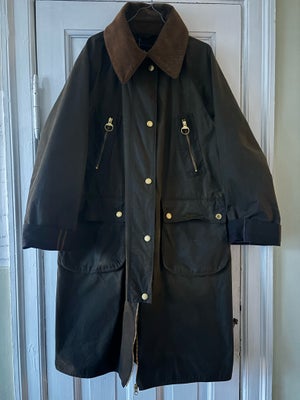 Oilskinsfrakke, str. 38, Barbour,  Grøn,  Oilskin,  Næsten som ny, Barbour Ebberston Wax - i farven 