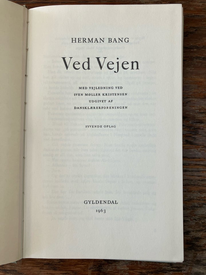 Ved vejen, Herman Bang, genre: roman