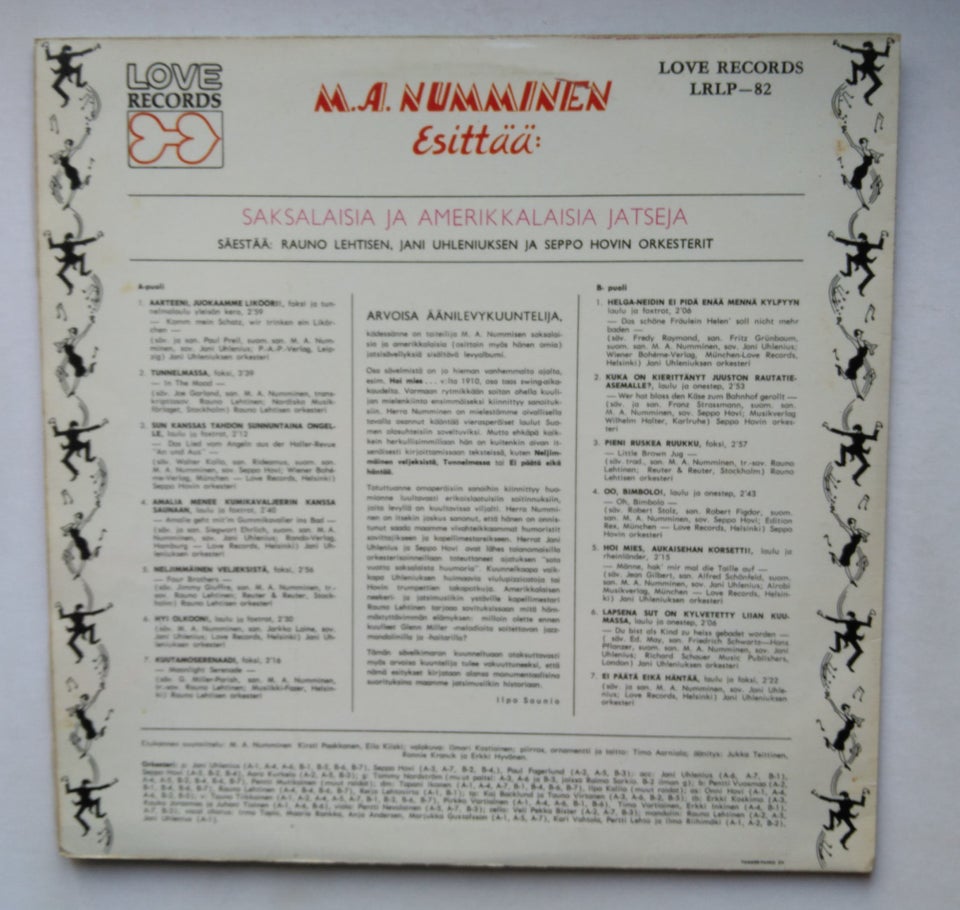 LP, M. A. Numminen ( 1. pres FI ), Aarteeni