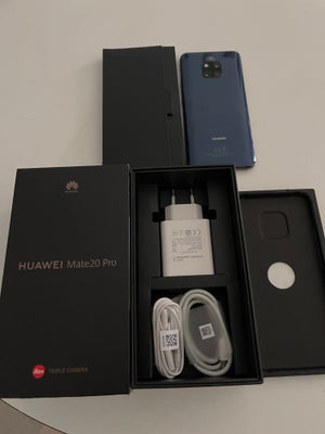 HUAWEI Mate 20 Pro, 128 , Perfekt, Kun brugt i kort tid original lader og in-Ear høretelefoner medfø