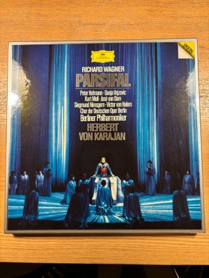 LP, Herbert von Karajan, Parsifal, Opera, Med Peter Hofmann. Som ny, mint. 5 LP. Pris ikke til forha