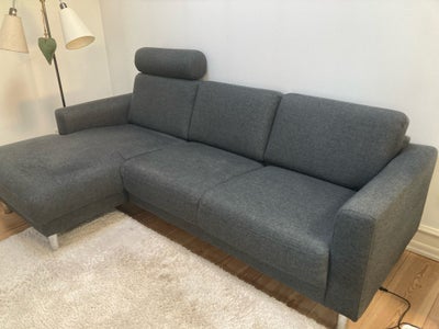 Sofa, 3 pers. , Idemøbler / Ilva, 3 personers sofa med. chaiselong i højre side. 

Oprindelig købt i