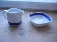 Porcelæn, RETRO - flødekande og lille skål, Rörstrand