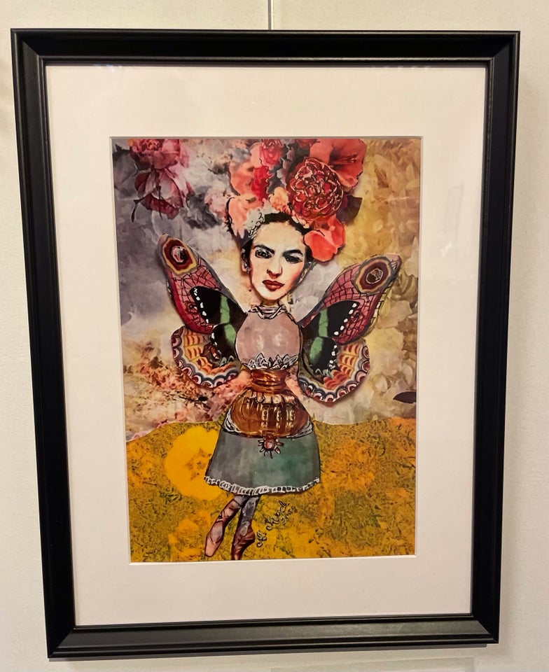 Artprint, Mette Munch, motiv: Frida Kahlo med vinger