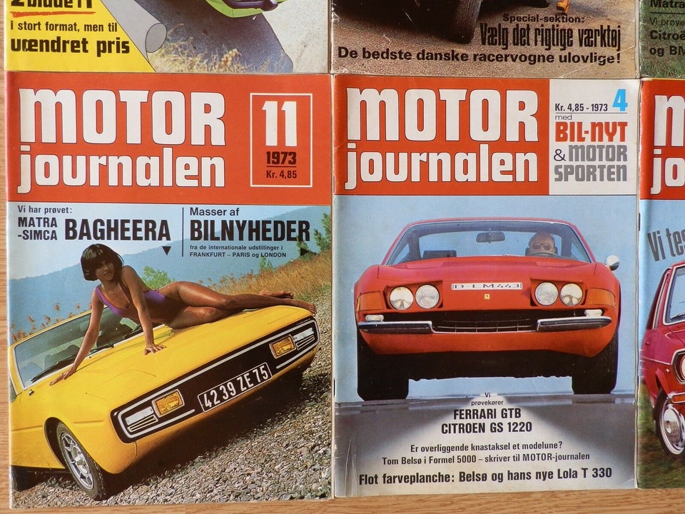 Motorjournalen 1973 årgange , Motorjournalen, emne: bil og