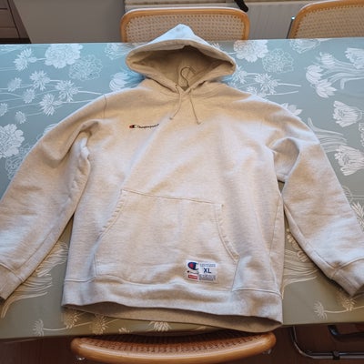 Hættetrøje, Supreme x Champion, str. XL,  Lysegrå,  Næsten som ny, Rigtig tyk og dejlig blød hoodie 