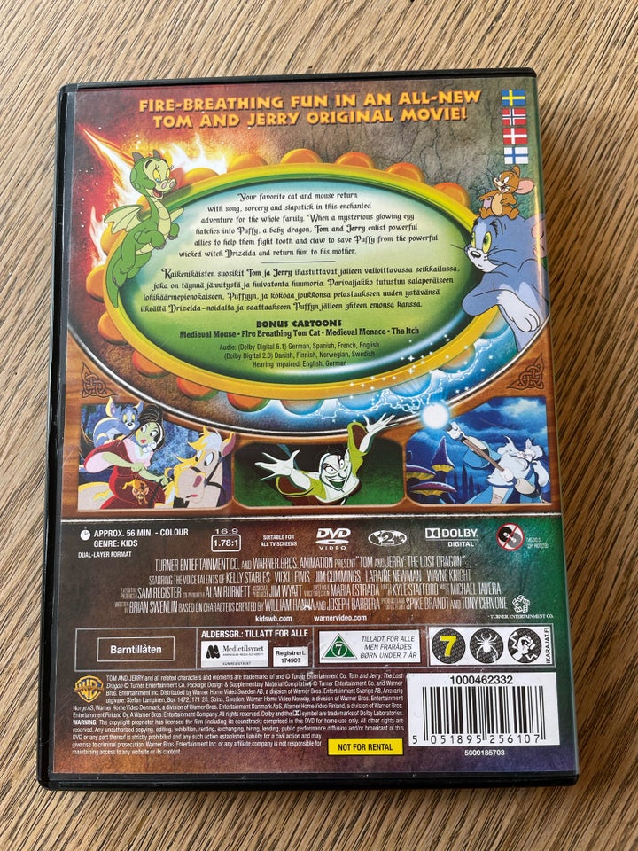 Tom & Jerry - The Lost Dragon, DVD, animation