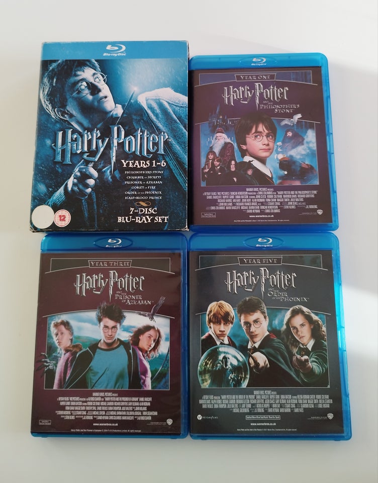 Harry Potter Blu-ray disk bokssæt (Year 1 - 6), Blu-ray,