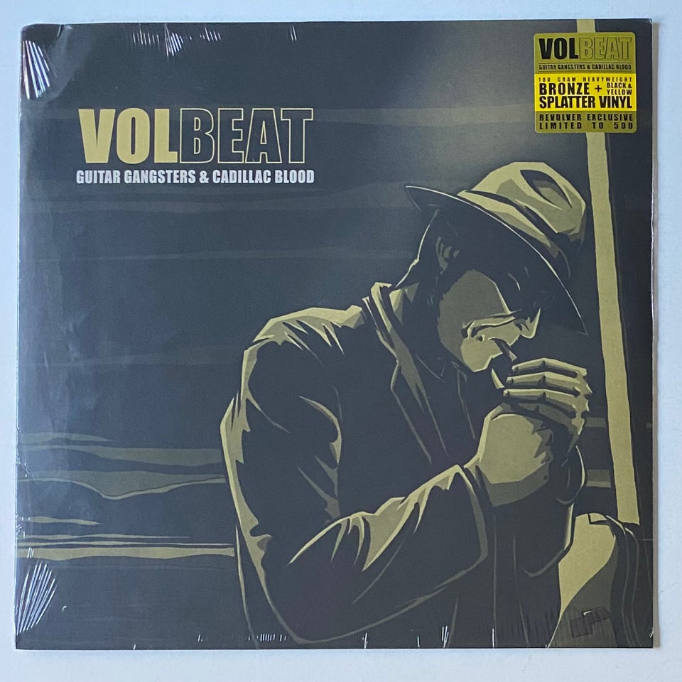 LP, Volbeat, ( GUL / SORT vinyl ) Guitar Gangsters & Cadil