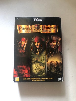 Pirates of the Caribbean, DVD, eventyr, Disney’s Pirates of the Caribbean 3 film samling med bl.a. J