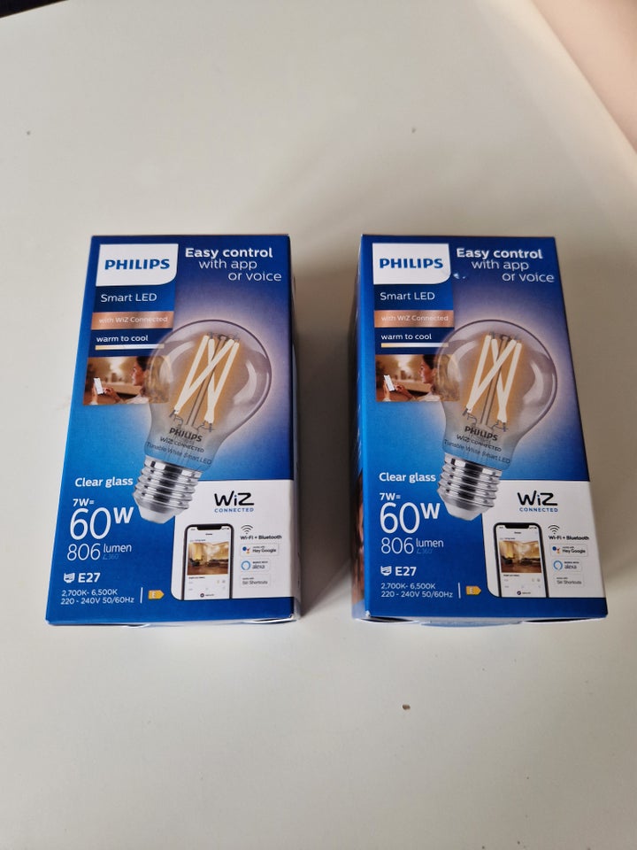 Pære, PHILIPS CL FILAMENT SMART BULB 7W G95 E27