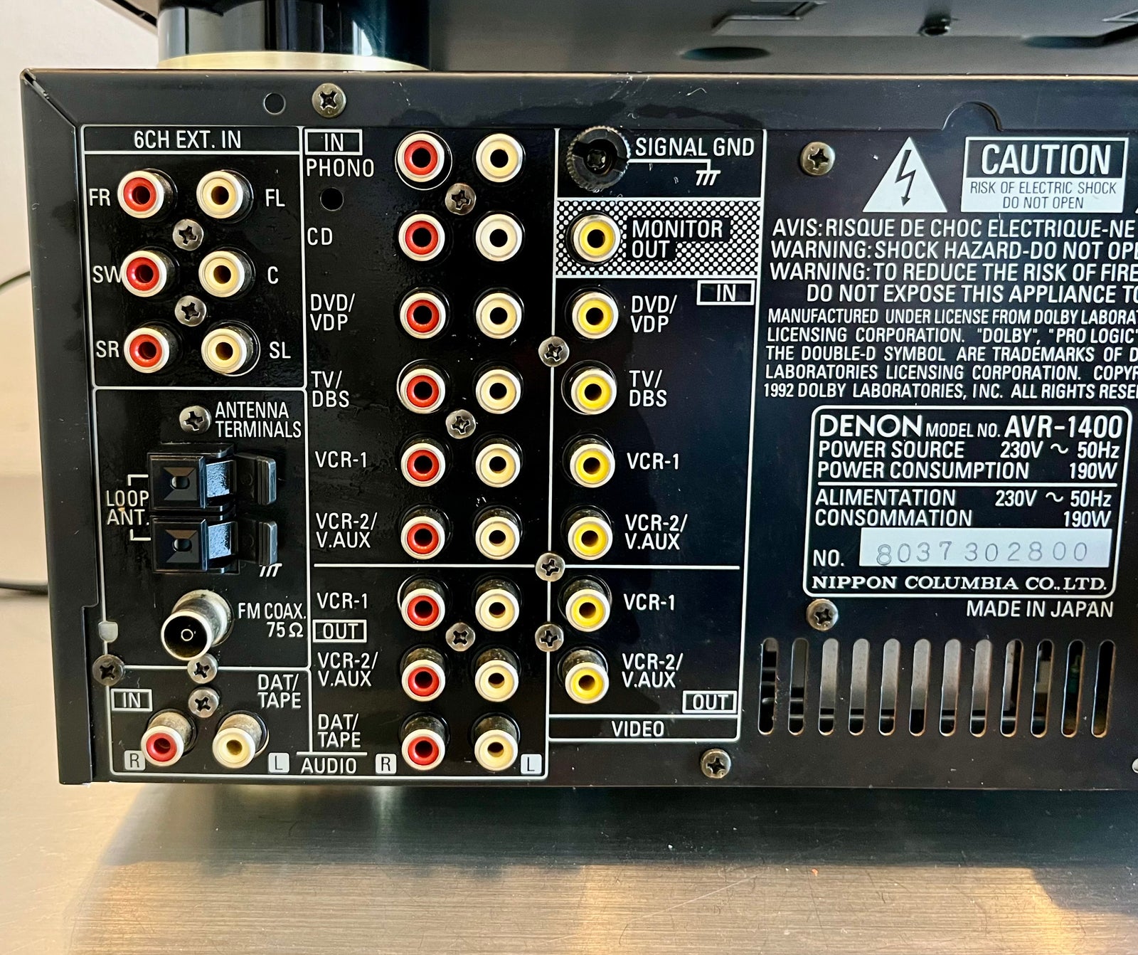 Stereoanlæg , Denon, AVR-1400 + DCD-695