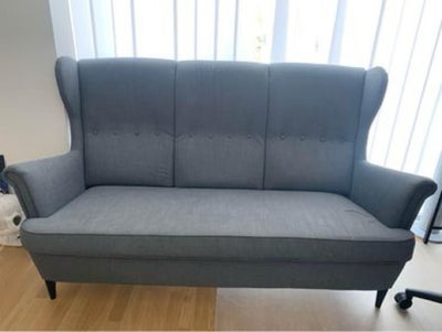 Sofagruppe, stof, 3 pers. , Strandmon Ikea, Sofa, lænestol og skammel fra Strandmon Ikea. Sælges sam