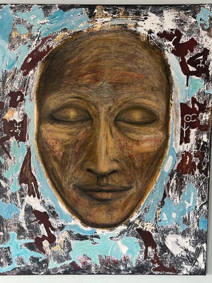 Oliemaleri, Carmen Coco , b: 80 h: 100, Flot maleri af Carmen Coco med titlen “Jeg Er”. Fra røgfrit 