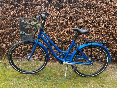 Pigecykel, classic cykel, Winther, 26 tommer hjul, 7 gear, Flot blå Winther pigecykel med 7 gear, ku