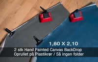 2 Hand Painted Canvas Back Drop, 1,60 x 2,10 Cm, Perfekt