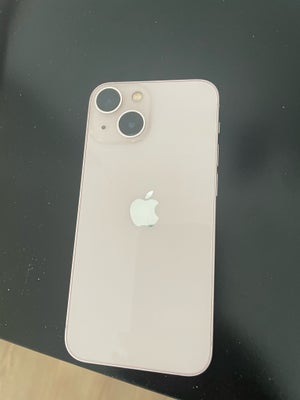 iPhone 13 Mini, 128 GB, pink, Rimelig, Skærmen er revnet men det har ikke indvirkning hverken på fun