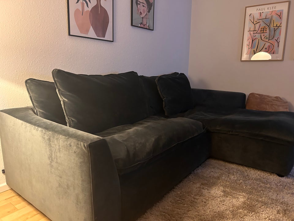 Sofa, velour, 3 pers.