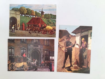 Postkort, 3 postkort udgivet af PostDanmark i 1960’erne