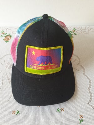 Cap, California Republic, str. One size,  Regnbue,  Ubrugt, Vintage Cap / kasket fra California Repu