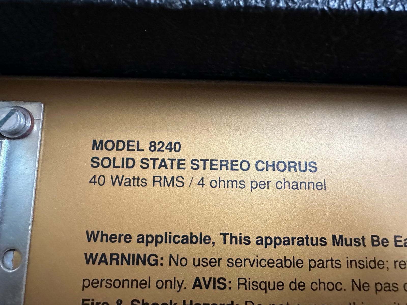Guitarcombo, Marshall 8240 ValveState S80 Stereo Chorus,